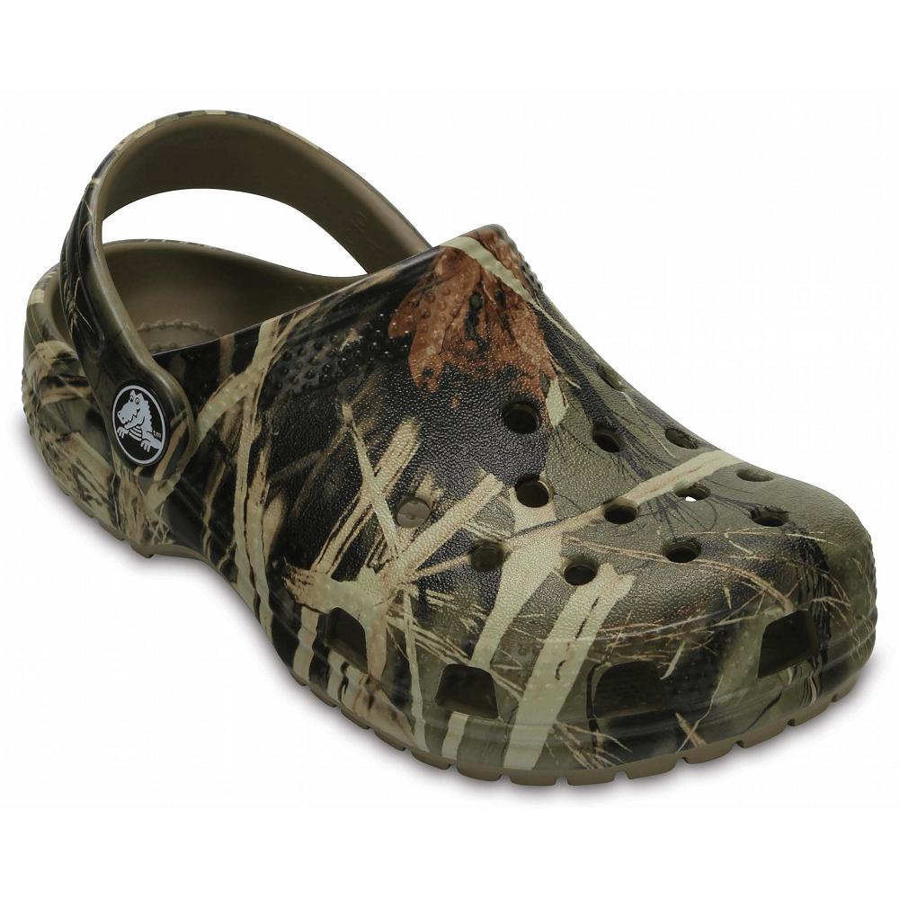 Olive Boys' Crocs Classic Realtree® Clogs | NZ 1348CTVE